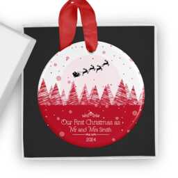 Personalised First Christmas As Mr & Mrs Bauble, 1st Married Ornament, Xmas Newlywed Just 2026 - thumbnail 3