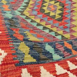 Runner Rug Classic, Handmade Artisan Afghan Turkish Persian Qashqai Navajo Bohemian Wool Flatweave Multicolour Kilim 186x87 cm - thumbnail 4