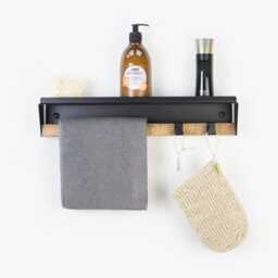 Industrial Entryway Organizer/Key Holder For Wall Coat Rack With Floating Shelf Mount Mail New Home Gift - thumbnail 2
