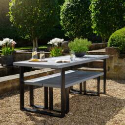 Handcrafted Outdoor Wooden Patio Furniture Set Garden Bench Reclaimed Dining Table & - thumbnail 2