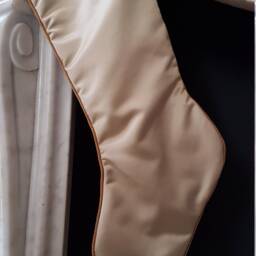 Luxury Christmas Stocking Fortuny Fabric Bittersweet & Silvery Gold Richelieu Pattern - Made in Italy - thumbnail 2