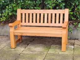 Handcrafted Garden Bench Solid Oak