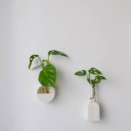 3D Printed Wall Hanging Propagation Vase With Glass Tube - thumbnail 3