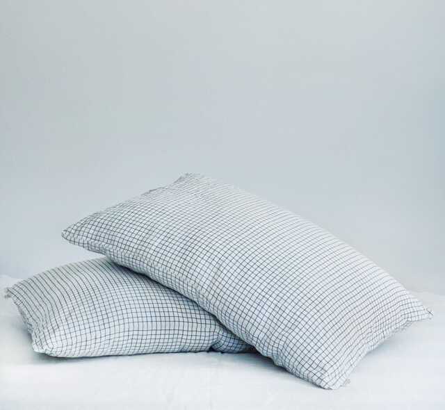 Grid Linen Pillowcase. Custom Print. Standard, Queen, King, Body, Euro Sham & Custom Size Pillow Cover - image 1