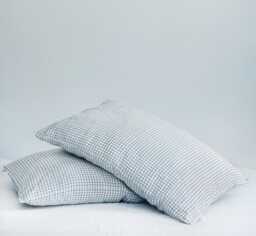 Grid Linen Pillowcase. Custom Print. Standard, Queen, King, Body, Euro Sham & Custom Size Pillow Cover - thumbnail 1