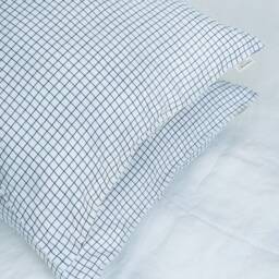 Grid Linen Pillowcase. Custom Print. Standard, Queen, King, Body, Euro Sham & Custom Size Pillow Cover - thumbnail 3