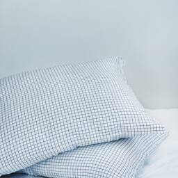 Grid Linen Pillowcase. Custom Print. Standard, Queen, King, Body, Euro Sham & Custom Size Pillow Cover - thumbnail 2
