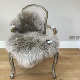 Pale Grey Australian Sheepskin Rug, Home Decor Throw - thumbnail 2