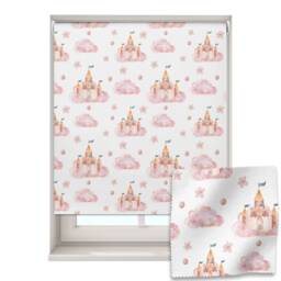 Pink Castle Roller Blind, Children's Made To Measure, Princess Blackout Blind - thumbnail 1
