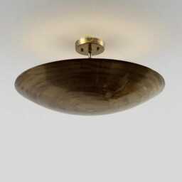Mid Century Modern Raw Brass Flush Mount Light, Sputnik Chandelier Pendant Lighting - thumbnail 3