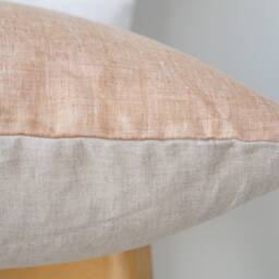 Linen Brown Brick Striped Pillow Cover - thumbnail 4