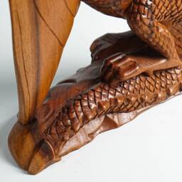 Wooden Dragon Statue, Unique Sculpture, Chinese Dragon, Mystical Animal, Hand Carving, Aesthetic Room Decor, Best Friend Gift, Gift - thumbnail 4