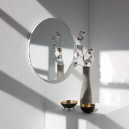 Orbis??? Modern Round Mirror With White Frame, Customisable Colour - Large, Xl - thumbnail 2