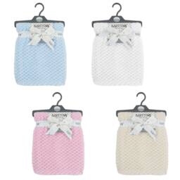 Personalised Embroidered Baby Waffle Baby Elephant Blankets 90cm 5 Colors Super Soft - thumbnail 3