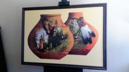 Framed Indian Pots Puzzle Wall Art, 1000Pc Sunsout, 45x32 - thumbnail 1