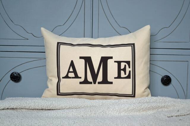 Personalized Monogram Pillow, Christmas Gift, Initial Newlywed Gift College Graduate, Engagement Mother's Day, Wedding - image 1