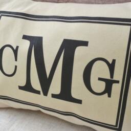 Personalized Monogram Pillow, Christmas Gift, Initial Newlywed Gift College Graduate, Engagement Mother's Day, Wedding - thumbnail 3