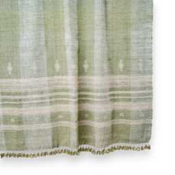 Soft Green Indian Wool Throw Blanket, Handwoven Sofa Coverlet With Quiet Calm Bedroom Layer - Sage - thumbnail 2