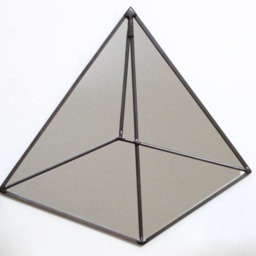 Pyramid Wall Mirror Triangle 3 Dimensional Geometric Handmade Miroir Drejeck Three D 3D - thumbnail 2