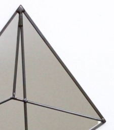 Pyramid Wall Mirror Triangle 3 Dimensional Geometric Handmade Miroir Drejeck Three D 3D - thumbnail 4