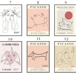 Picasso Poster Sets, Print, Art, Exhibition Poster, Floral Vintage Minimalist Gift Idea, A1/A2/A3/A4 - thumbnail 2