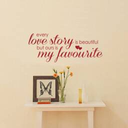 Family Love Story Vinyl Wall Decal - Contemporary Home Decor - thumbnail 1