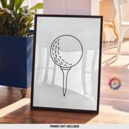 Golfer Definition Print Set - 3 Prints - Boys Bedroom Decor Golf Gift Golfing Poster Lover Unframed Wall Art Line Artwork - thumbnail 3