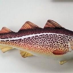 Fish Pillow Atlantic Cod - Gadus Morhua Neck Animal Relax Fisherman Gift - thumbnail 2