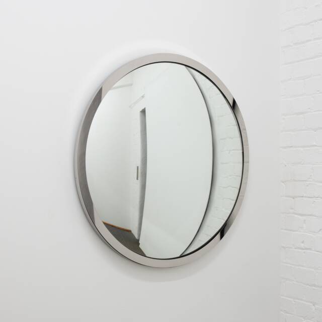 Orbis??? Round Convex Mirror With A Polished Stainless Steel Frame - image 1