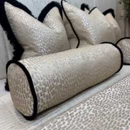 "Champagne - Gold Cushion Bolster 16"" X 6" - thumbnail 1