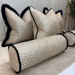 "Champagne - Gold Cushion Bolster 16"" X 6" - thumbnail 4