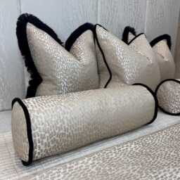 "Champagne - Gold Cushion Bolster 16"" X 6" - thumbnail 3