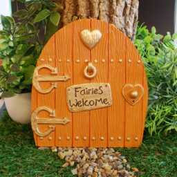 Large Pink Fairy Door, Home, Garden Or Tree Decor, Handmade Handpainted Ornament, Enchanted Magical Gift, Size 7. 1/4In High - thumbnail 4