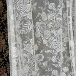 Anna French Ivory Lace Curtain Panel Indra 14 Point Floral Toile Design - 68x100 - thumbnail 3