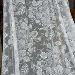 Anna French Ivory Lace Curtain Panel Indra 14 Point Floral Toile Design - 68x100 - thumbnail 4