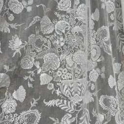 Anna French Ivory Lace Curtain Panel Indra 14 Point Floral Toile Design - 68x100 - thumbnail 2