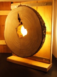 Tough, Lamp From Recycled Oak, Birch & Raw Steel. Industrial Design, Rough, Sober, Rural, Interchangeable - E14