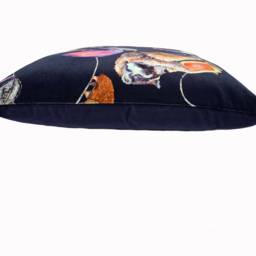 High End Luxury Designer Velvet Character Midnight Handmade Cushion Cover Interior Decorative - thumbnail 3