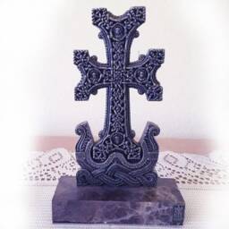 Armenian Cross 17Century Copy From Pewter - thumbnail 3