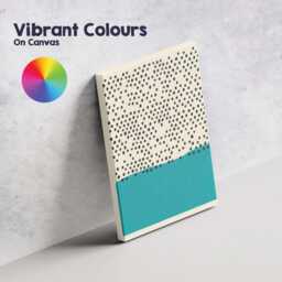 Minimalist Black Polka Dot Pattern With Teal Colour Block Canvas Wall Art Print Decor Picture Ready To Hang - thumbnail 4