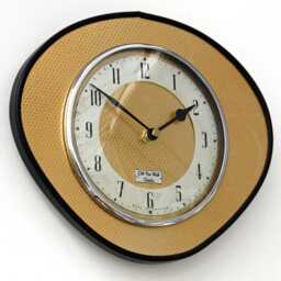 Gold Wall Clock - New 25cm Mid Century Style Handmade Metal Retro Vintage French Gift Off The Clocks - thumbnail 2