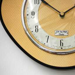 Gold Wall Clock - New 25cm Mid Century Style Handmade Metal Retro Vintage French Gift Off The Clocks - thumbnail 4