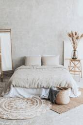 Linen Duvet Cover, Zipper Inner Ties, High-Quality, Bedding, Housewarming Gift - thumbnail 1