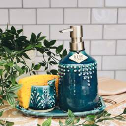 Kitchen Soap Dispenser - Optional Sponge Holder & Tray Set