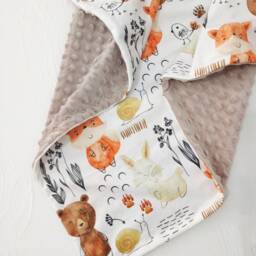 Personalized Baby Blanket Animal Boy Name Shower Gift Double Minky Newborn Christmas For Kids - thumbnail 2