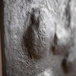 Wabi Sabi Wall Art, Black Modern Abstract Painting, Dark Japandi Decor, Brutalist Loft Interior, Organic Minimalism, Irregular Textured Art - thumbnail 3