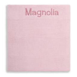Personalised Cotton Knit Baby Blanket Blush - thumbnail 4