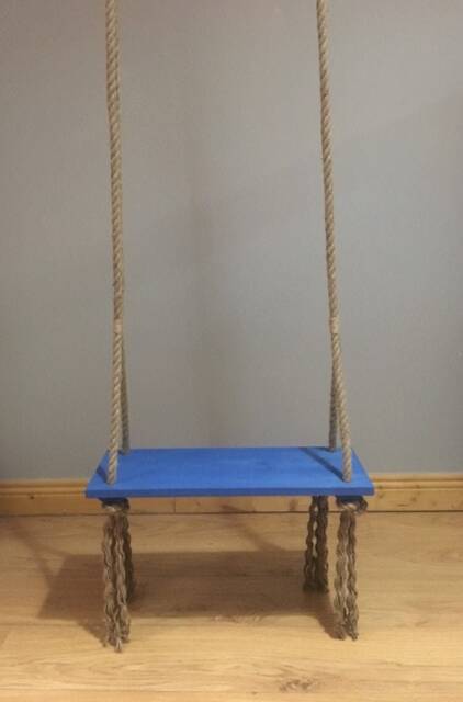 Handmade Indoor Rope Swing Wooden Children's Swing Chair - image 1