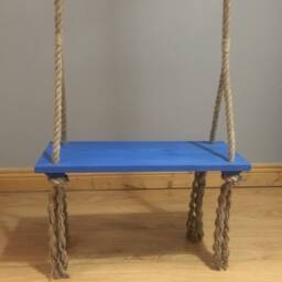 Handmade Indoor Rope Swing Wooden Children's Swing Chair - thumbnail 2