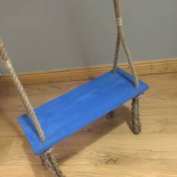 Handmade Indoor Rope Swing Wooden Children's Swing Chair - thumbnail 3